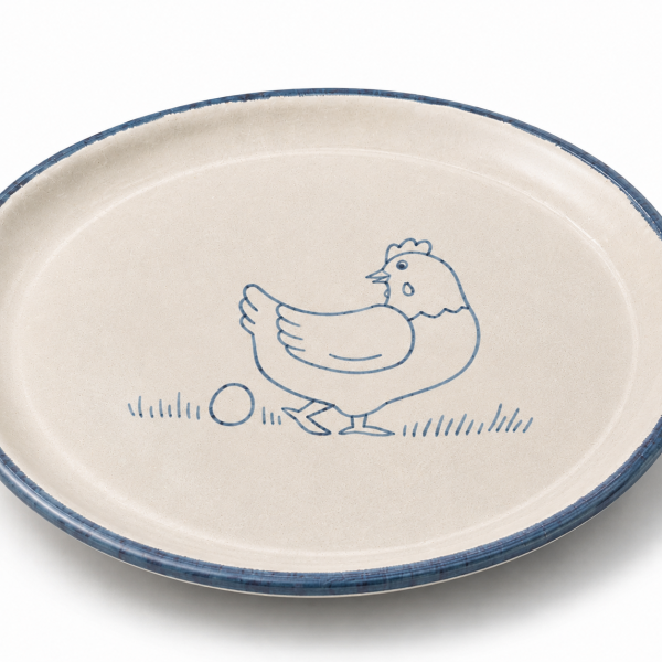 Kinderteller „Henne“ - handbemalt, Ø 20 cm